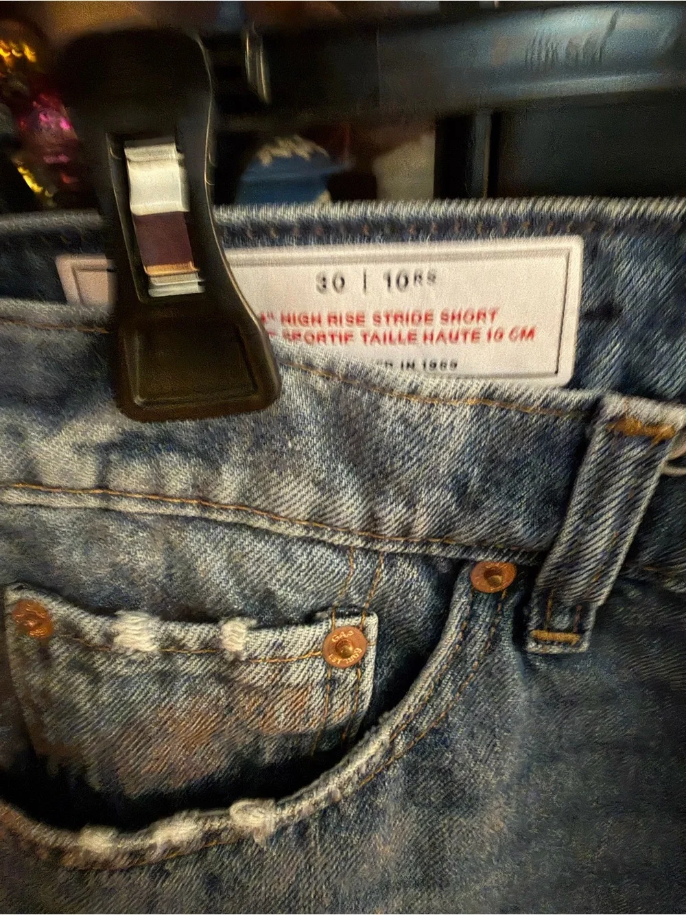 GAP Distressed Blue Denim Cutoff Shorts